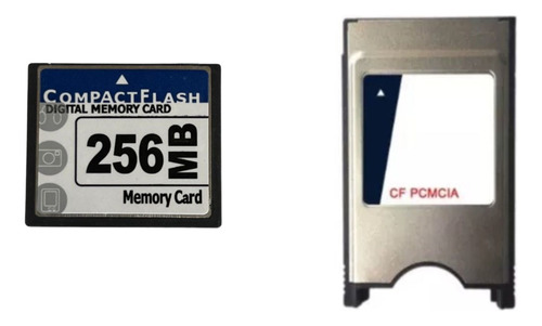 Kit 1 Adaptador Pcmcia Compact Flash Cf + 1 Cartão 256mb