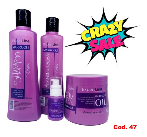 Shampoo + Acondicionador + Btx + Serum Marroqui Expertline