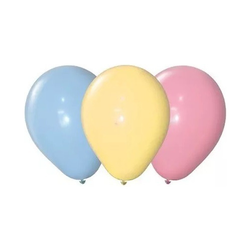 Globos 5 Pulgadas Pastel Surtido Latex X50uni Multicolor