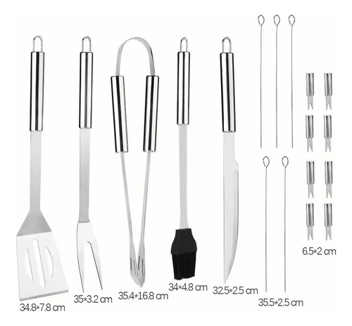 Bbq Tools Set Rabbitstorm- Set De 18 Utensilios Y Cubiertos