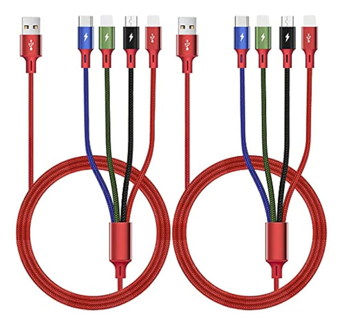 Cable De Carga Multi Usb - Minlu - Carga Rapida 4 En 1