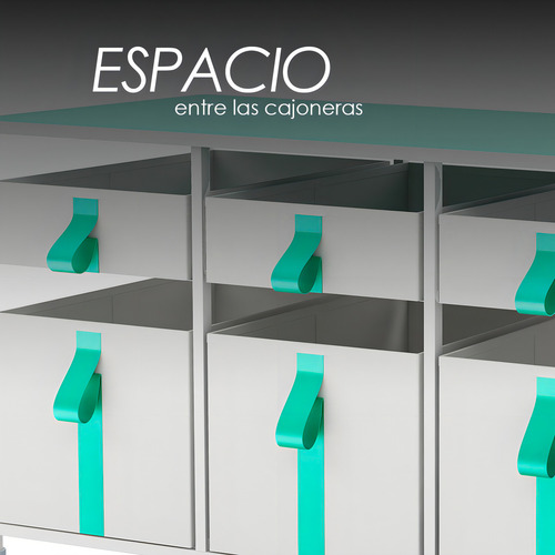 Cómoda De Acero Con 6 Cajones Para Ropa Y Juguetes Color Verde