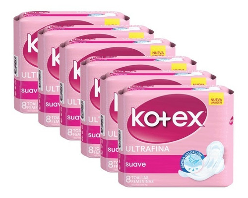 Toalla Femenina Kotex Ultrafina Suave 48 Unidades