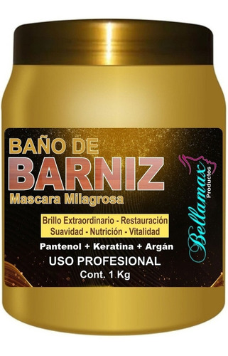 Mascara Capilar Baño De Barniz 1 Kg