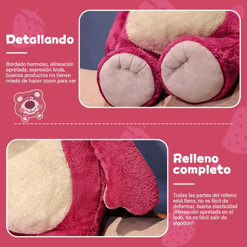 Peluche Oso Toy Story Lotso Olor A Fresa 27cm Teddy Bea Para Niños