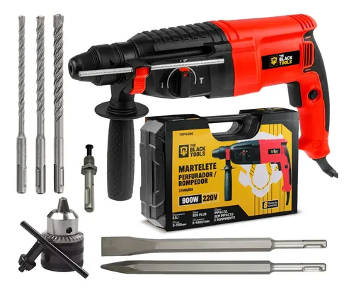 The Black Tools Martelete Perfurador Rompedor Professional 26mm 900w