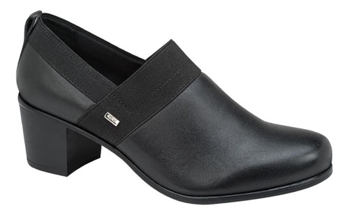Zapato Casual De Tacón Ancho Flexi, Color Negro Mod. 1039231