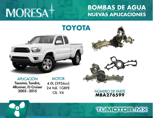 Bomba Agua Totota Tacoma Tundra 4 Runner Fj Cruiser 03-15