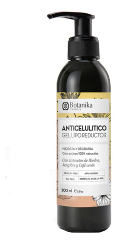 Gel Liporeductor Anticelulitico 100% Natural Vegano Botanika Tipo De Envase Difusor 200ml