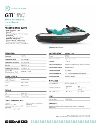 Sea Doo Gti 130hp Se 0km