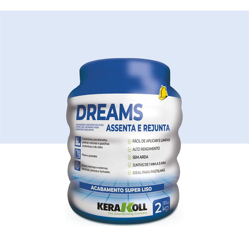 Rejunte Assenta E Rejunta Pastilhas Dreams 2 Kg Cimenflex.