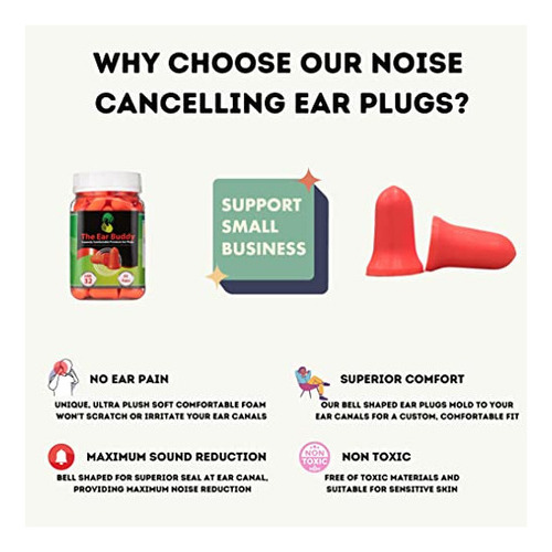 The Ear Buddy Tapones Para Los Oídos De Espuma Suave Premiu