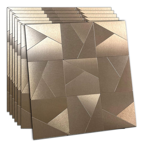 Ymmxge Panel Adhesivo De Pared 3d De Mosaico De Aluminio Aut