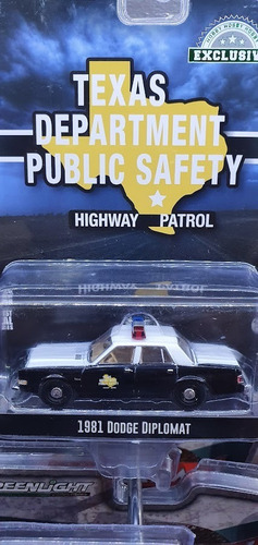 1981 Dodge Diplomat Texas Public Safety Greenlight 1/64