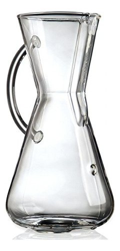 Cafeteira de vidro Chemex, com alça, cor clara