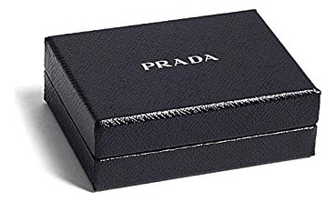 Tarjetero Prada Vitello De Piel De Becerro Granulada Azul