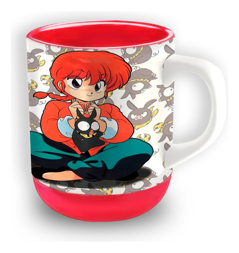 Taza Para Café Con Goma Ranma 1-2 Y Pechan