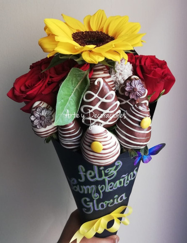 Ramos Frutales Y Florales, Arreglos De Fresas Con Chocolate