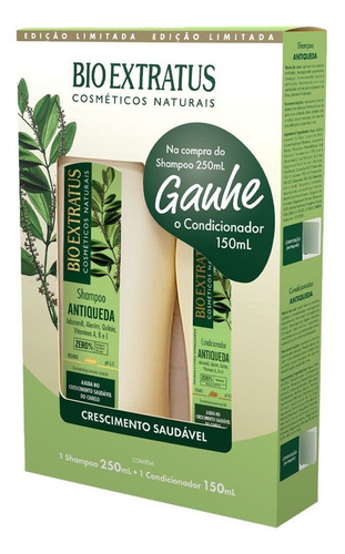 Kit Shampoo 250ml + Condionador 150ml Antiqueda Bio Extratus