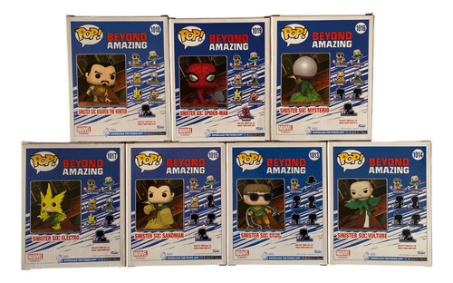 Spiderman Funko Pop Sinister Six Set Completo De 7 Figuras (Usado)