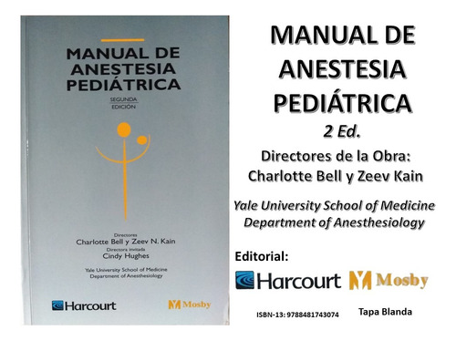 Libro Manual De Anestesia Pediátrica 2 Ed Editorial Elsevier