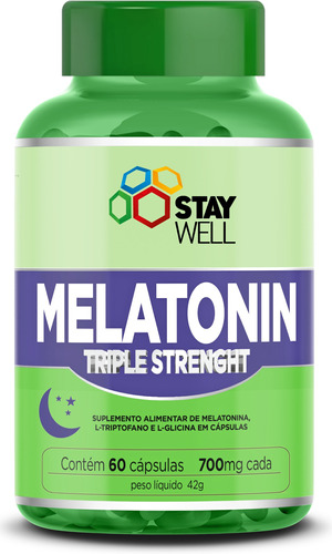 Melatonina Triple Strenght Matéria Prima Importada Pura - 60 Cápsulas