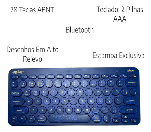 Kit Mouse Com Teclado Harry Potter Edição Limitada