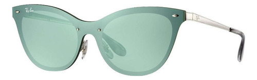 Ray Ban Rb3580n 042/30 Eye Cat Blaze Plata Espejo Gris