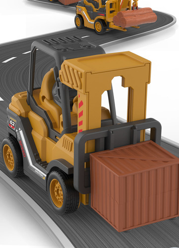 Pull And Go Engineering Car Press Vehicle Developing Hands