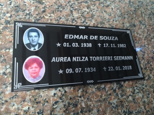 Placa Lápide Túmulo Acrílico