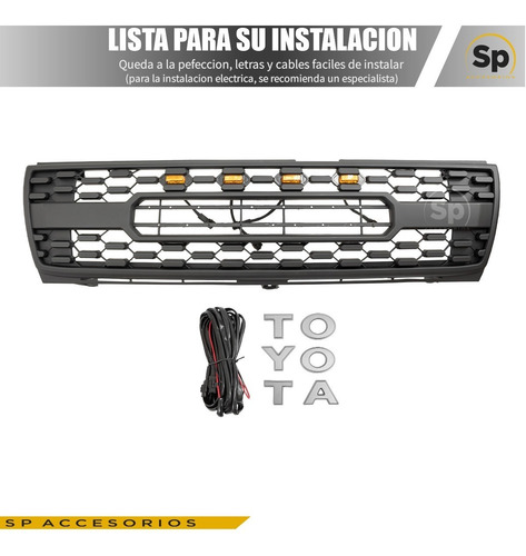 Imagen 2 de 8 de Parrilla Frontal Toyota Tacoma Trd 1997 98 99 2000 Led Trd