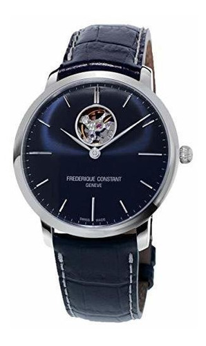 Frederique Constant Fc-312n4s6 Reloj De Ra De Cuero Con Esfe