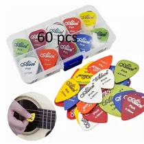Comprar Set 60 Plumillas Puas Para Guitarra Con Caja Alice Picks