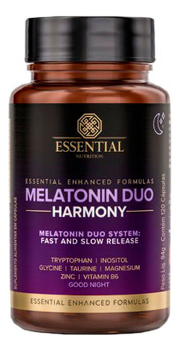 Melatonin Duo Harmony Essential Nutrition 120 Caps