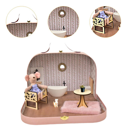 Conjunto De Banheiro De Casa De Bonecas, Banheiro De Casa De