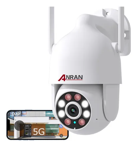 comprar Anran n30w1548 cámara de seguridad wifi ip exterior 5g y 2.4g con alarma ptz visión nocturna 3mp color blanco ANRAN app