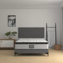 Comprar Colchón Matrimonial América Ortopédico + Box + Cabecera Gris