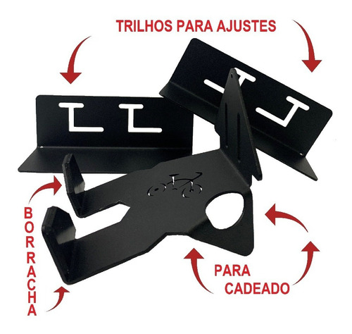 Imagem 2 de 10 de 3 Unidades De Suporte De Parede P 3 Bicicletas - Decora Bike