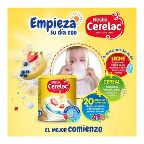 Cereal Con Leche Cerelac Probióticos A Partir De 1 Año 370 G