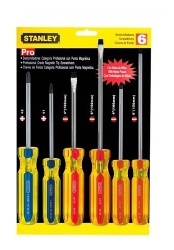 Juego Destornill. 6 Piezas R/a (2+/4 -) (stht69170), Stanley