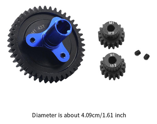 3 Peças 1:10 Metal Gear Slipper Clutch 43t 16 17t