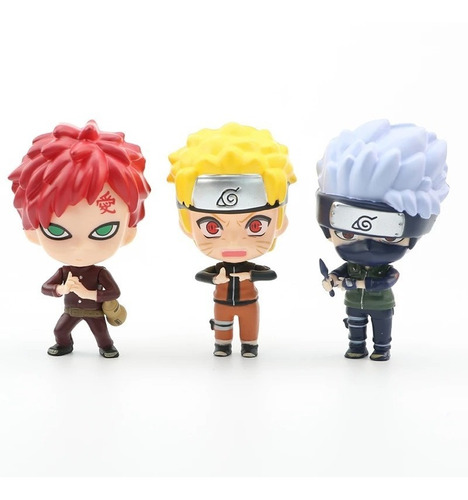 Imagen 6 de 6 de Set Figuras Cabezonas Naruto Shippuden Desarmables