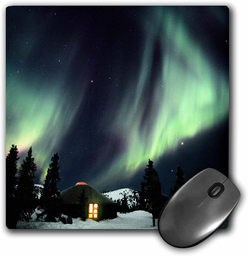 Mouse Pad Imagen Aurora Borealis Alaska 8 X 8 Pulgadas