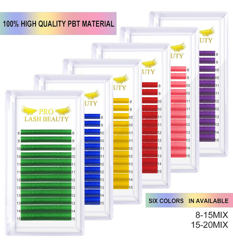 Easy Fan D-0.07-8-15 - Extensiones De Pestañas De Color Rosa