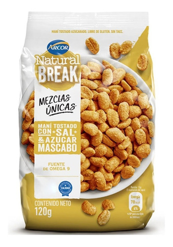 Natural Break Snack Mani Y Mascabo X 120 Gr - Lollipop