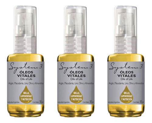 Pack Aceite Capilar System 3 Óleos Vitales 30 Ml