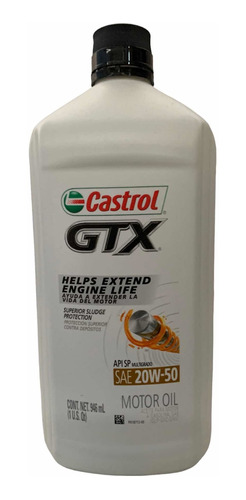 Aceite Castrol Gtx 20w-50 946ml.