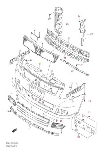 Parachoque Delantero Suzuki Swift 1.3/1.5 2004 Al 2007