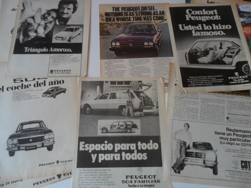 Lote 16 Publicidad Revista Peugeot 504 No Folleto Antiguo