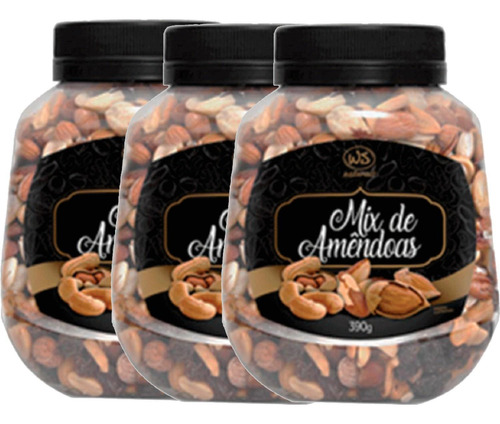 3x Mix De Amendoas Ws Naturais 390g